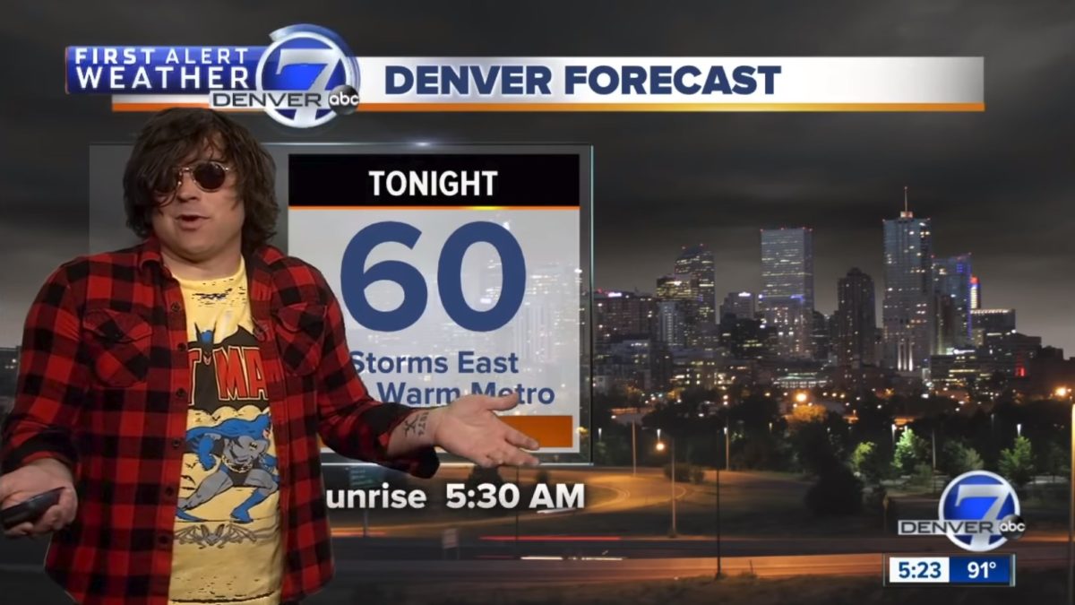 Ryan Adams Serves As Weatherman For Denver News Program