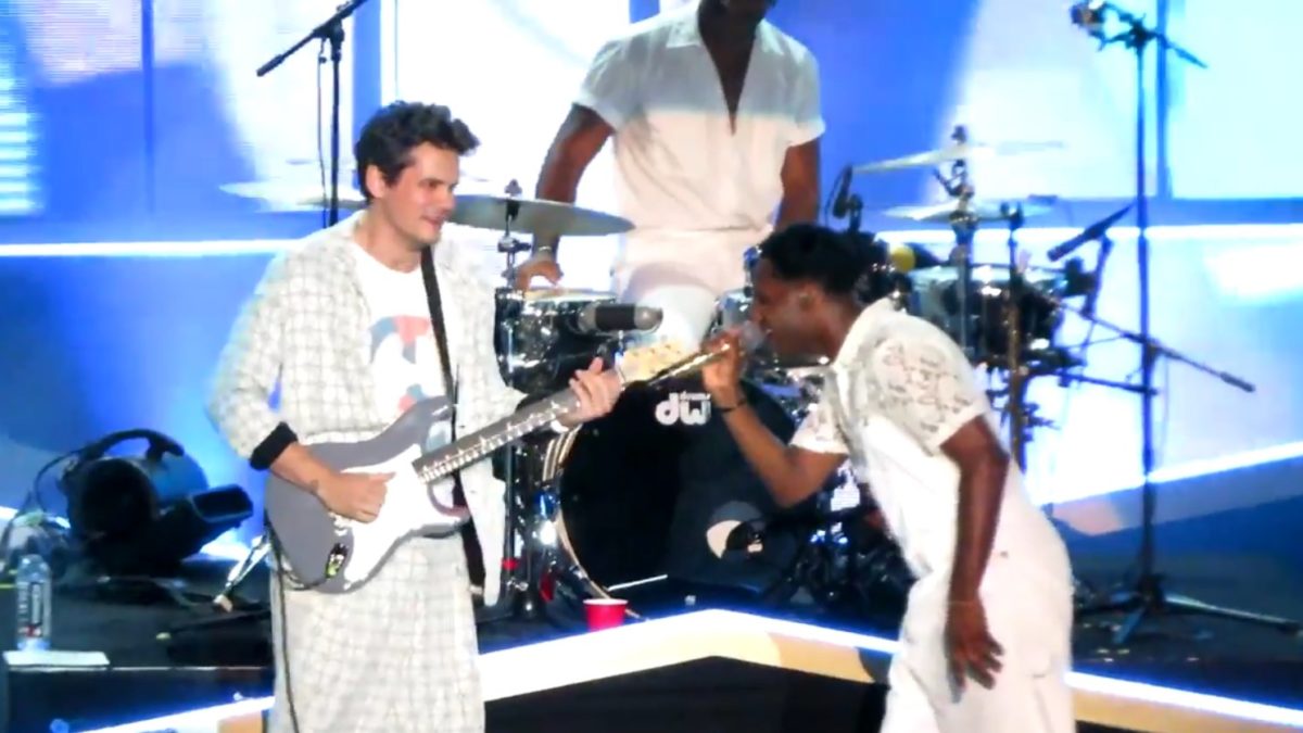 John Mayer Guests With Leon Bridges At The Greek In Los Angeles
