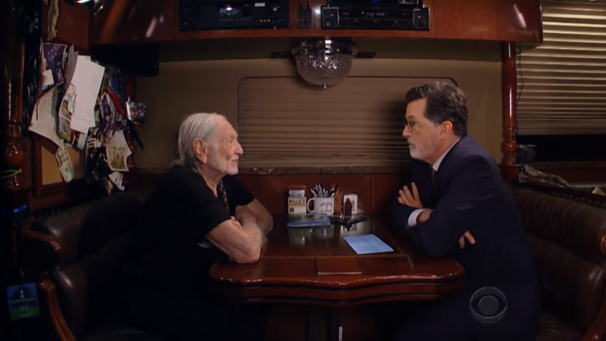 Willie Nelson Appears On 'The Late Show With Stephen Colbert'