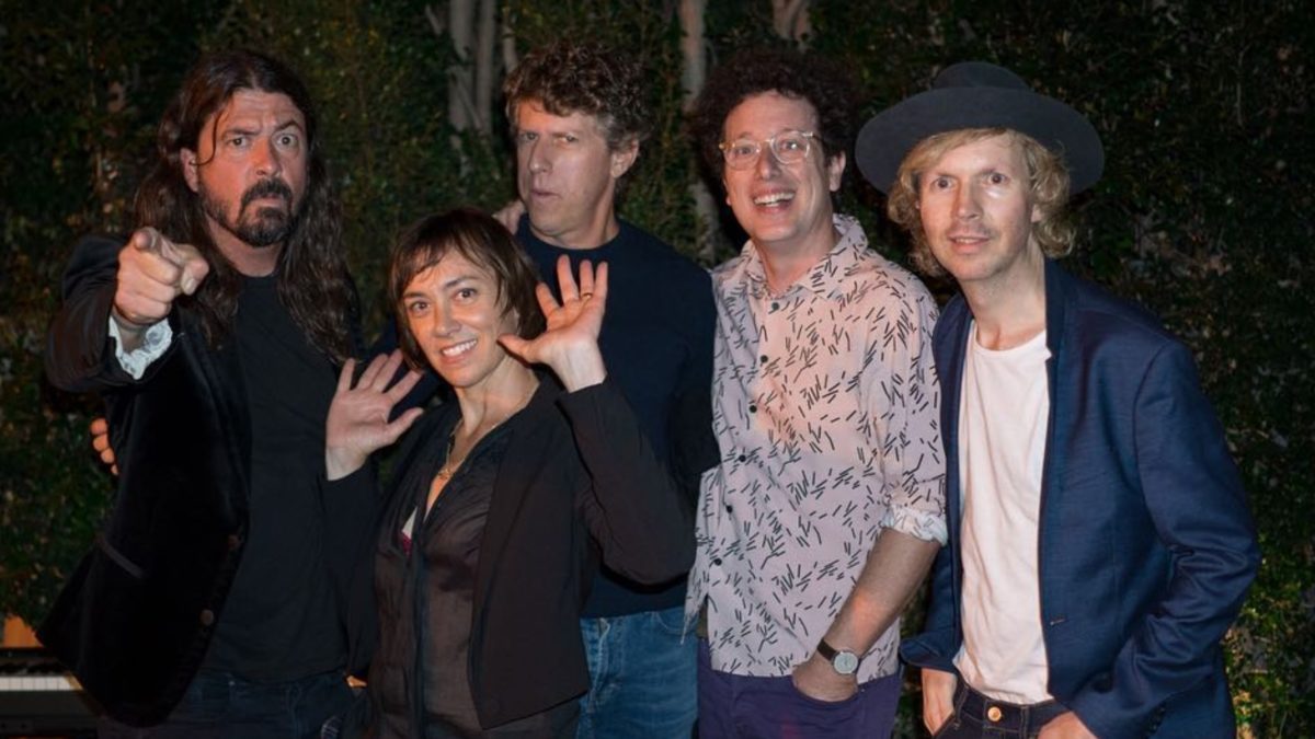 Beck & Dave Grohl Perform Together At Swing Left Fundraiser