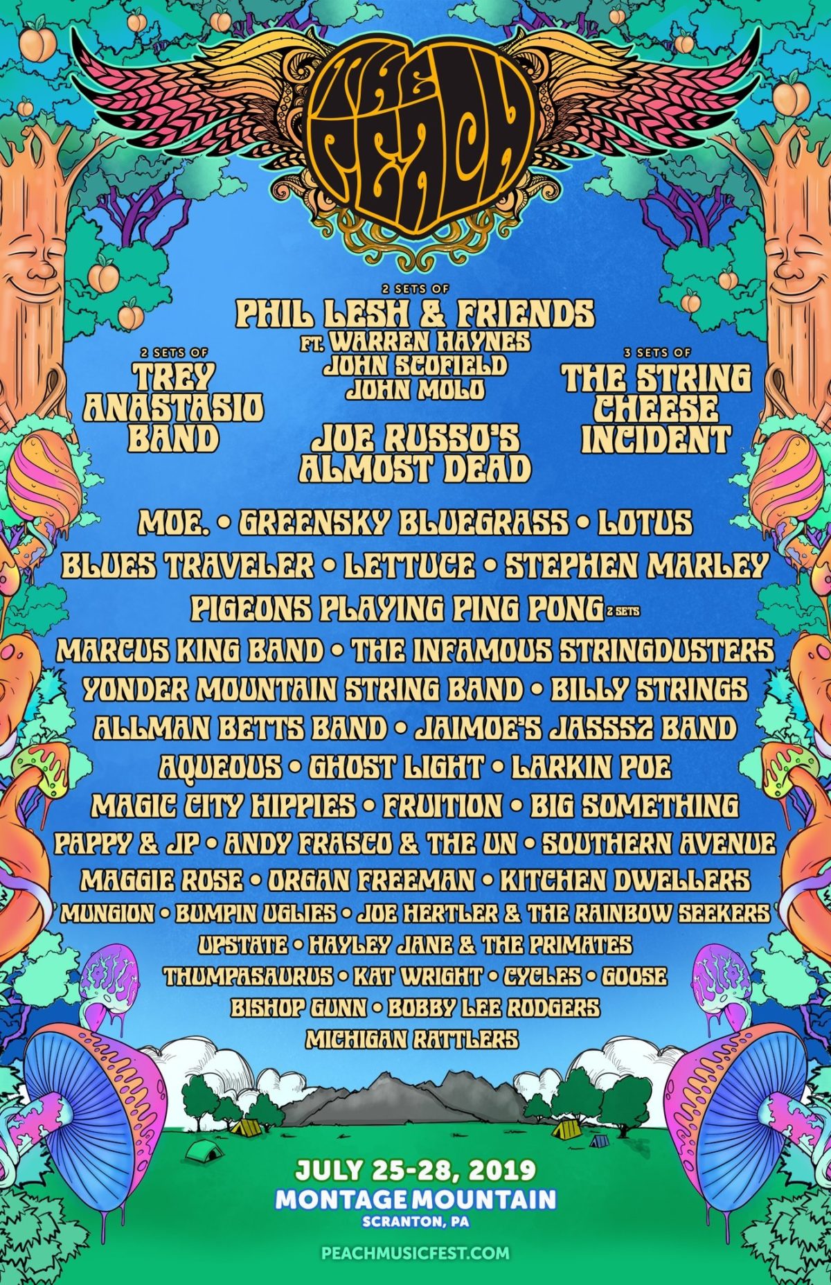 Peach Music Festival 2019 Lineup Image