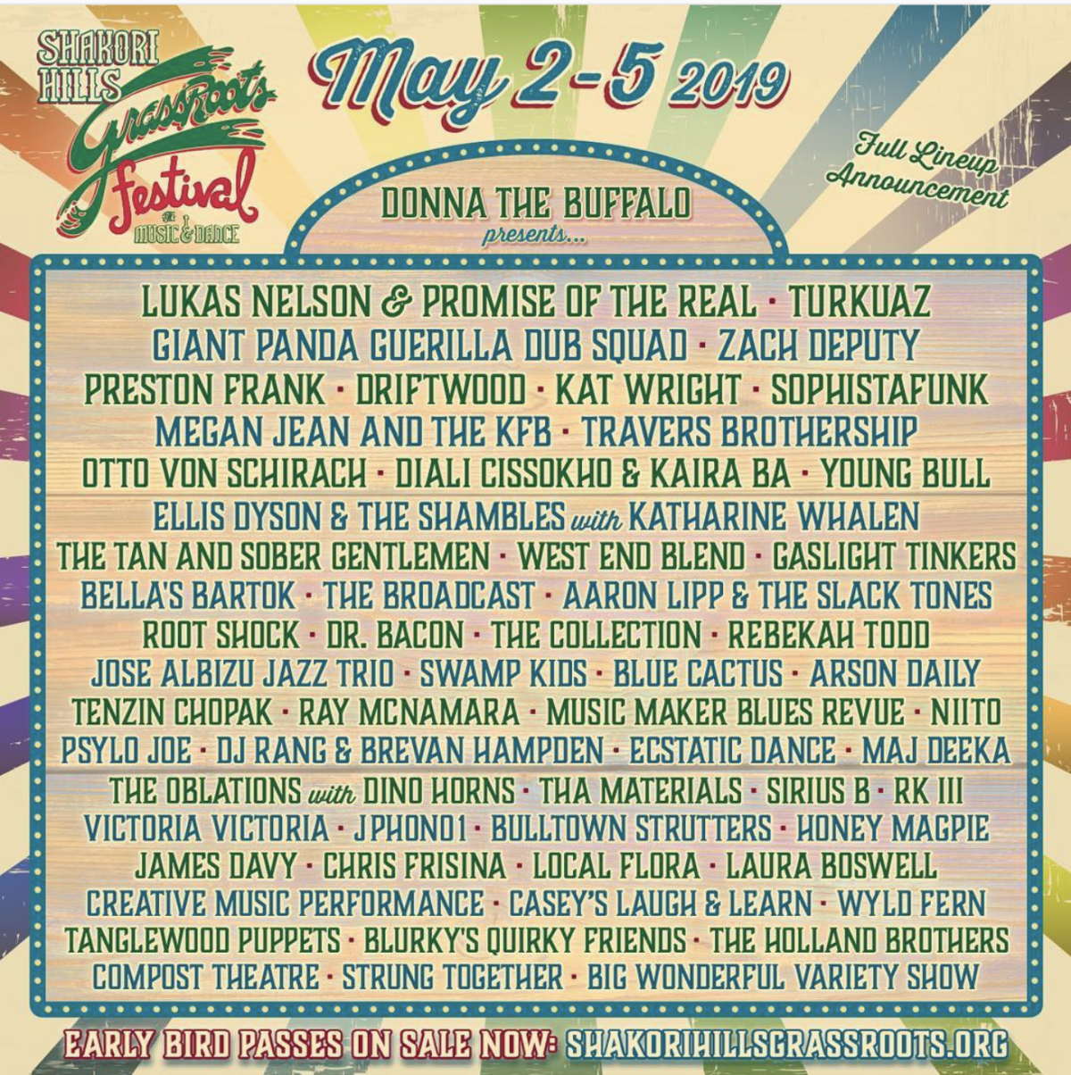 Shakori Hills Spring 2019 Festival Lineup
