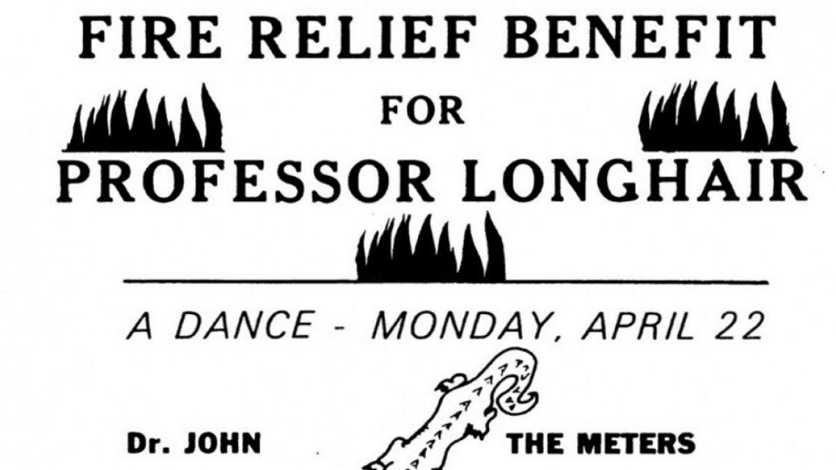 WWOZ Announces Broadcast Of 1974 'Fire Benefit' Highlights: The Meters, Professor Longhair & More