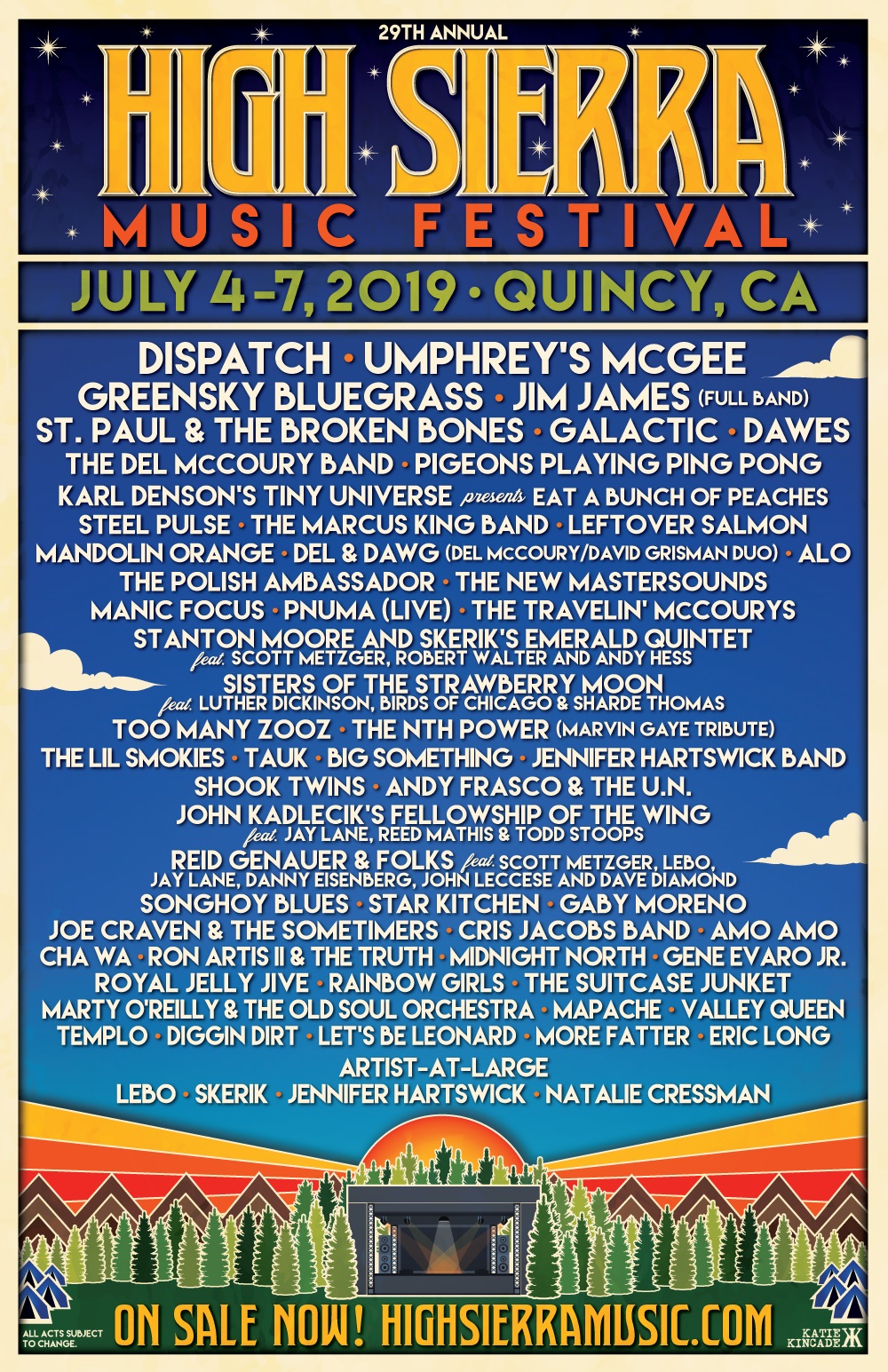 High Sierra Music Festival Lineup 2019 Dawes