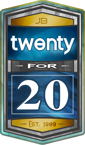 JB 20 Logo on Blue -Isolated