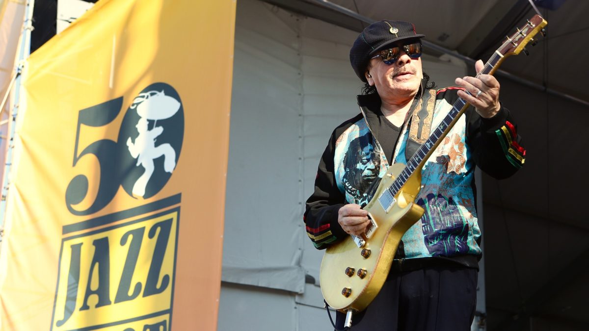 Santana Welcomes Trombone Shorty At Jazz Fest