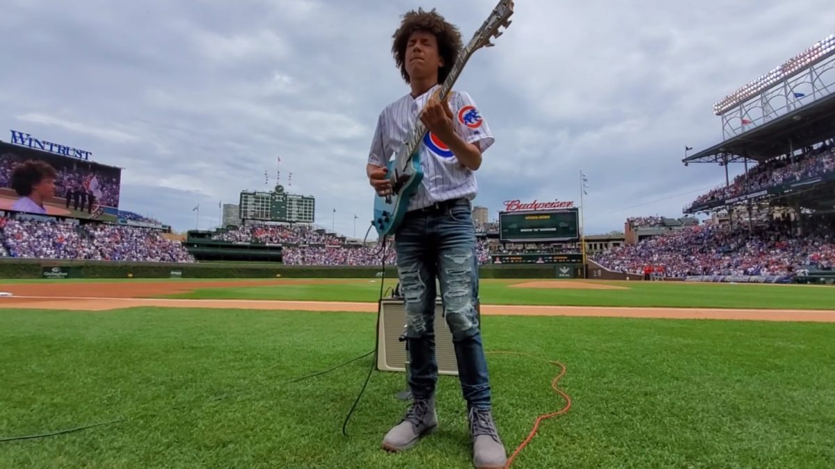 Brandon 'Taz' Niederauer Performs National Anthem At Wrigley Field