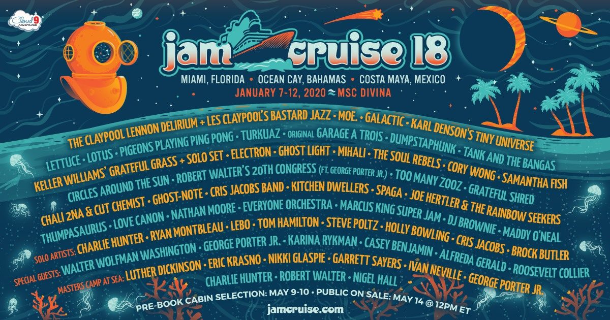 Jam Cruise 18 Lineup