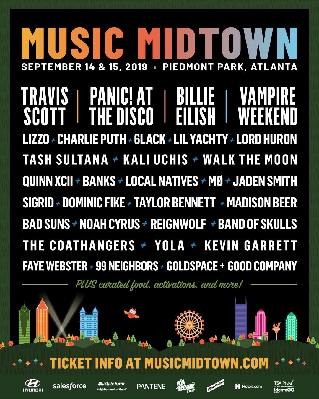 Music Midtown 2019 Lineup Poster