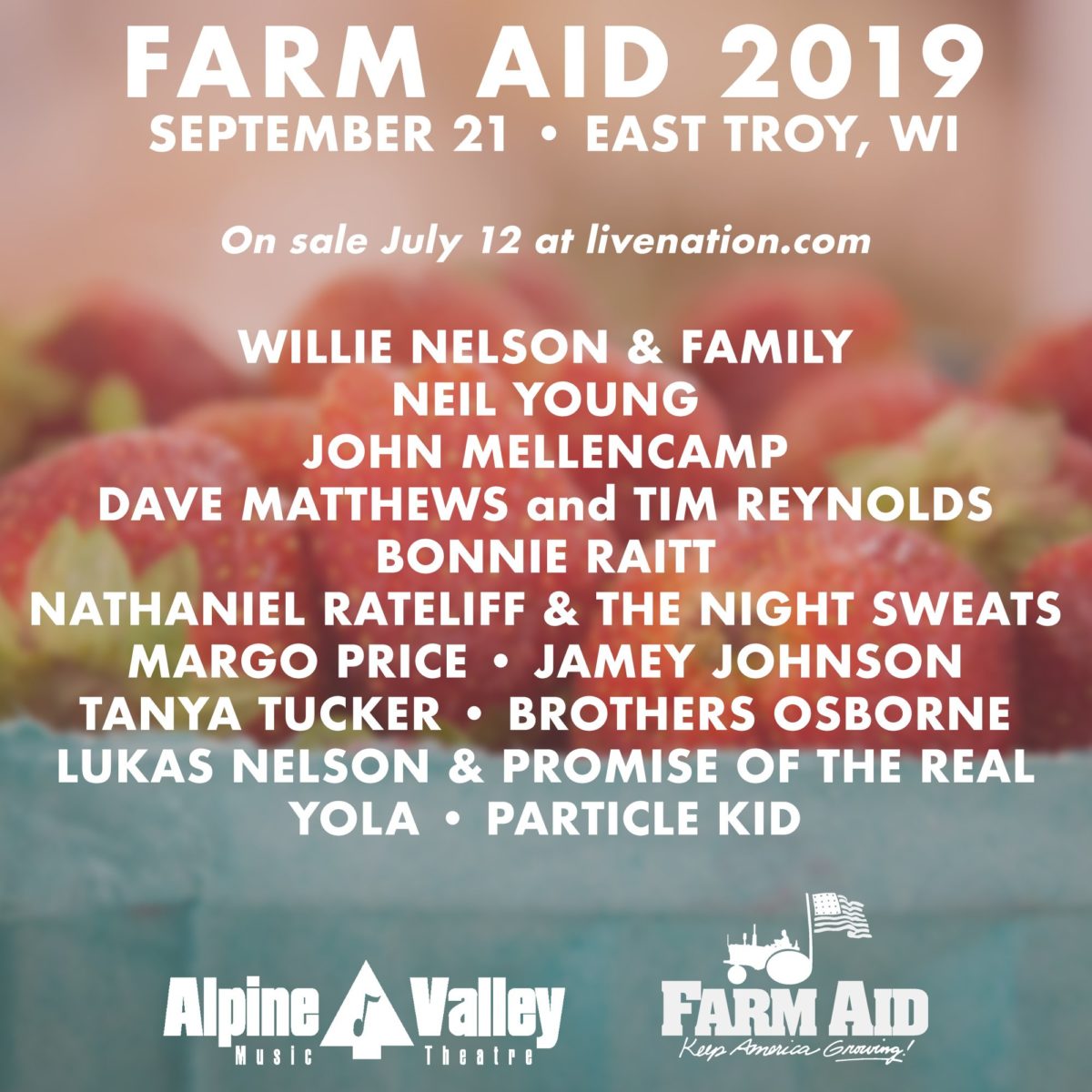 Farm Aid 2019 Lineup