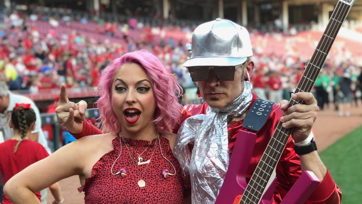 Freekbass & Sammi Garett Perform National Anthem At Cincinnati Reds Game