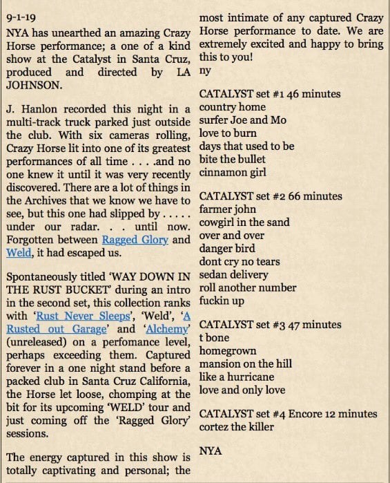 Neil Young Rust Bucket