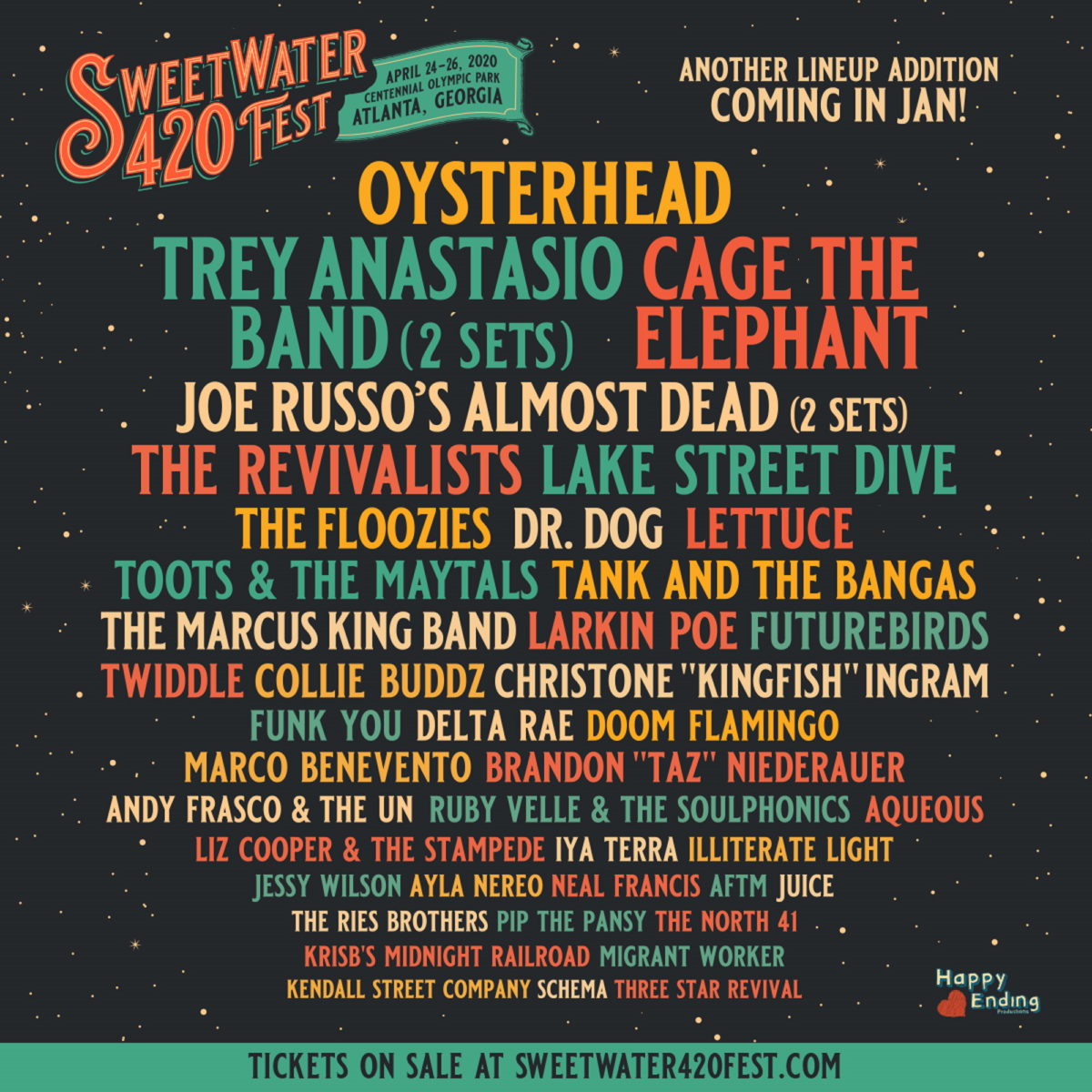 SweetWater 420 Fest 2020 Lineup Additions