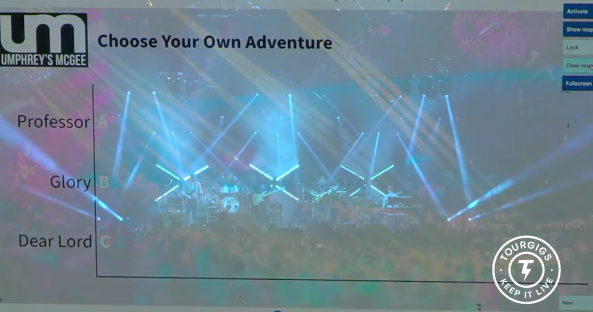 Umphrey's Denver Choose Your Own Set LCD setlist