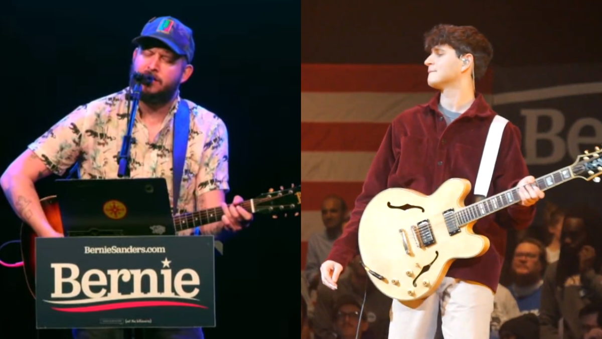 Bon Iver & Vampire Weekend Perform At Bernie Sanders Events