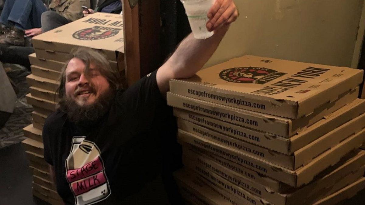Dr. Dog Gives Pizza To Fans In San Francisco