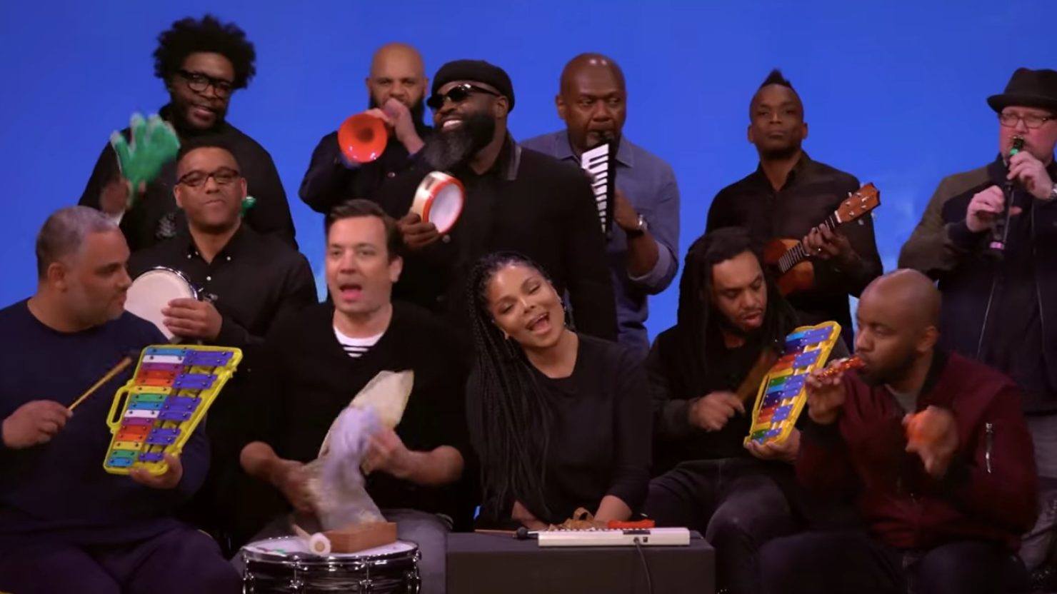 Janet Jackson, The Roots & Jimmy Fallon Perform 'Runaway’ On Classroom - Pants On The Ground Jimmy Fallon The Roots Randy Jackson