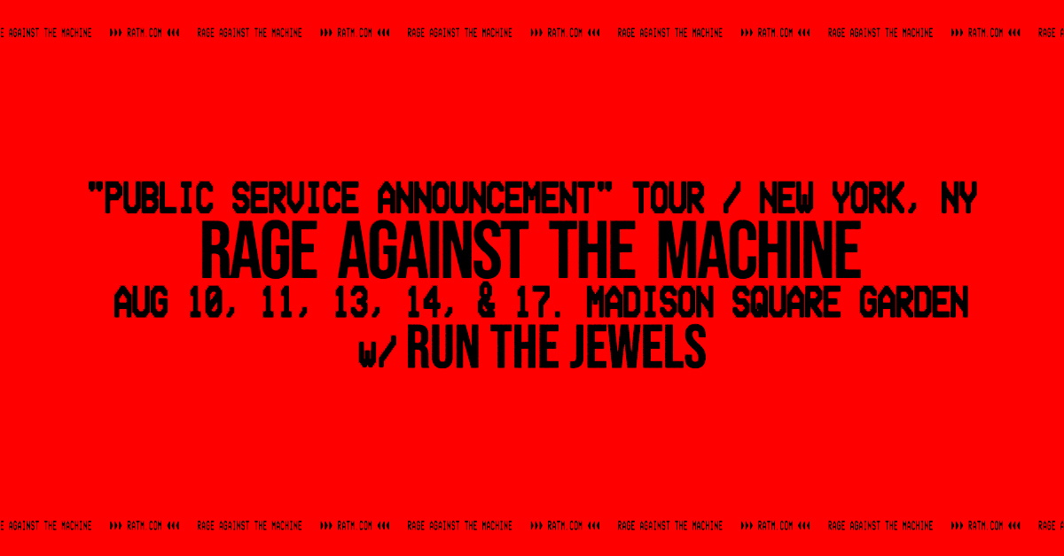 Rage Against The Machine Madison Square Garden