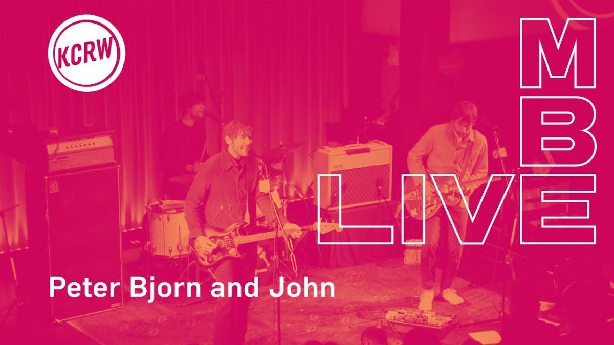 Peter Bjorn and John performing "Wrapped Around the Axle" live on KCRW
