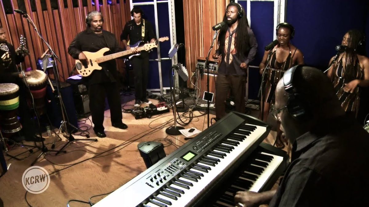 Rocky Dawuni performing "Wake The Town" Live on KCRW