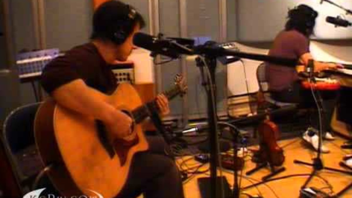 The books performing "Take Time" on KCRW