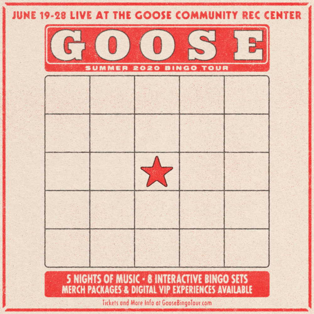 Goose Summer 2020 Virtual Bingo Tour