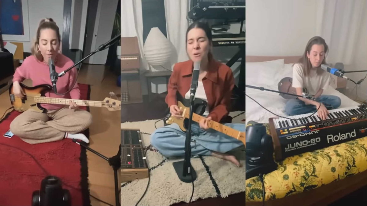 HAIM Performs 'Don't Wanna' & Discuss Self-Quarantining On 'Corden'