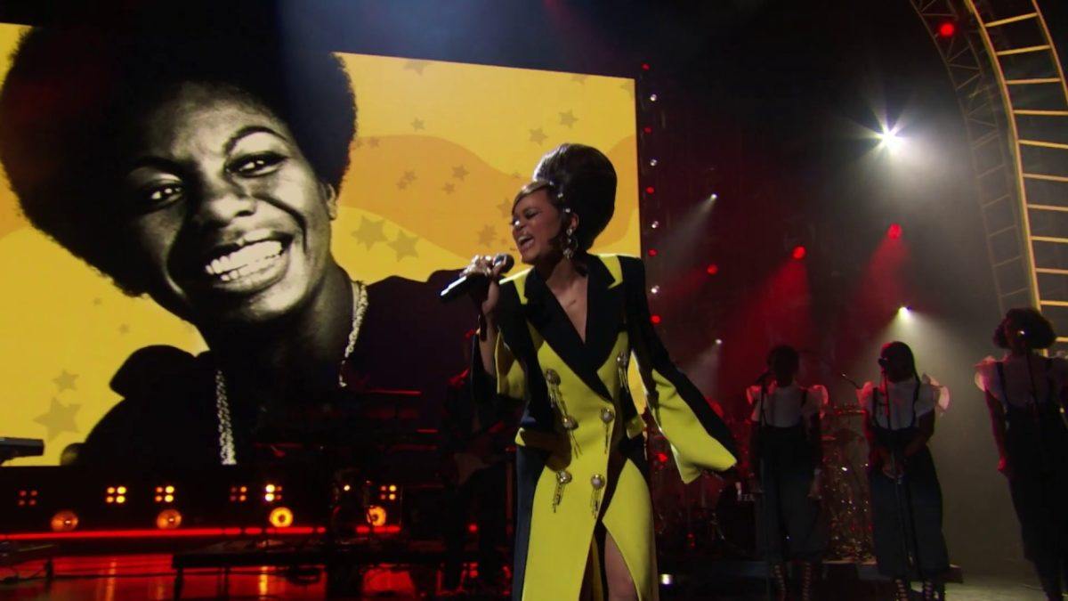 Andra Day performs "I Wish I Knew How It Would Feel To Be Free" at the 2018 Ceremony