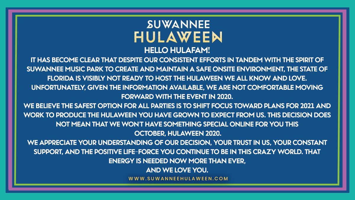 Hulaween 2020 canceled