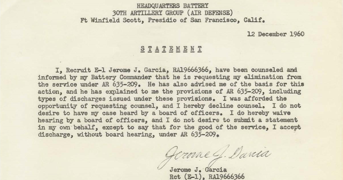 Jerry Garcia Army Records