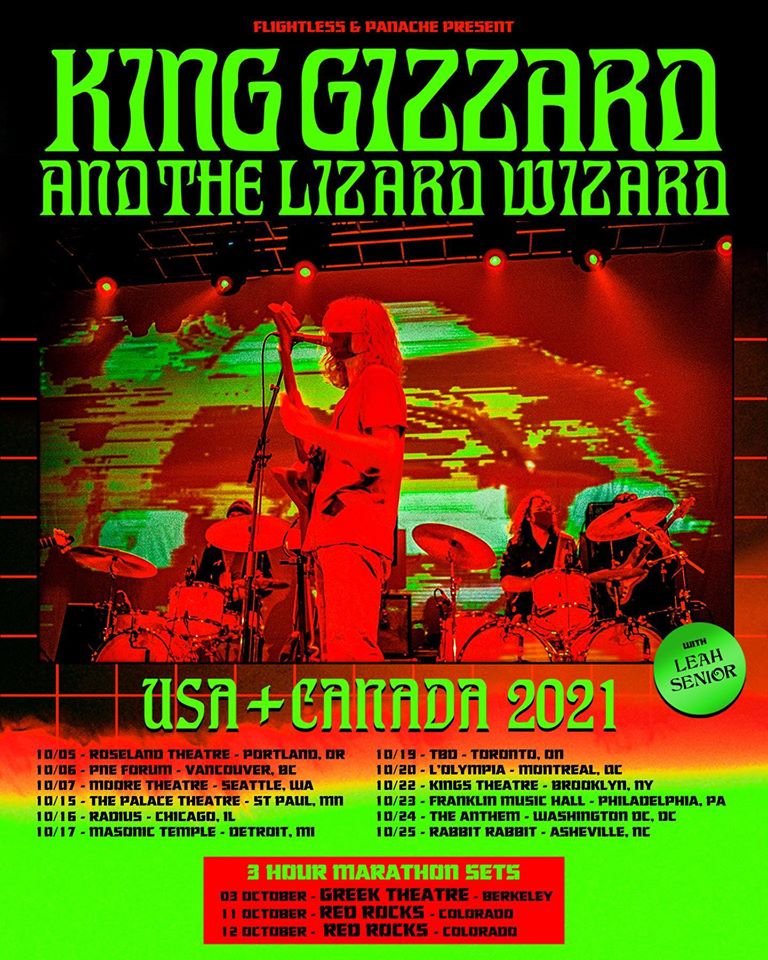 King Gizzard 2021 Tour Dates