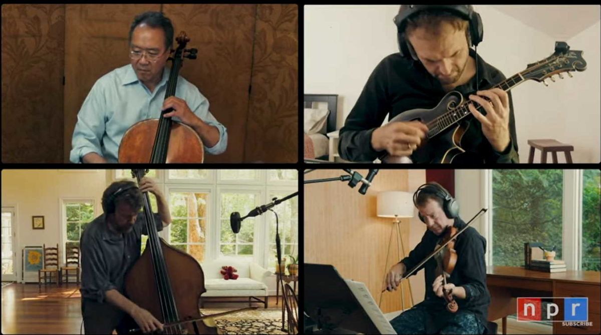 Chris Thile Yo Yo Ma Stuart Duncan Edgar Meyer Tiny Desk Home Concert Video