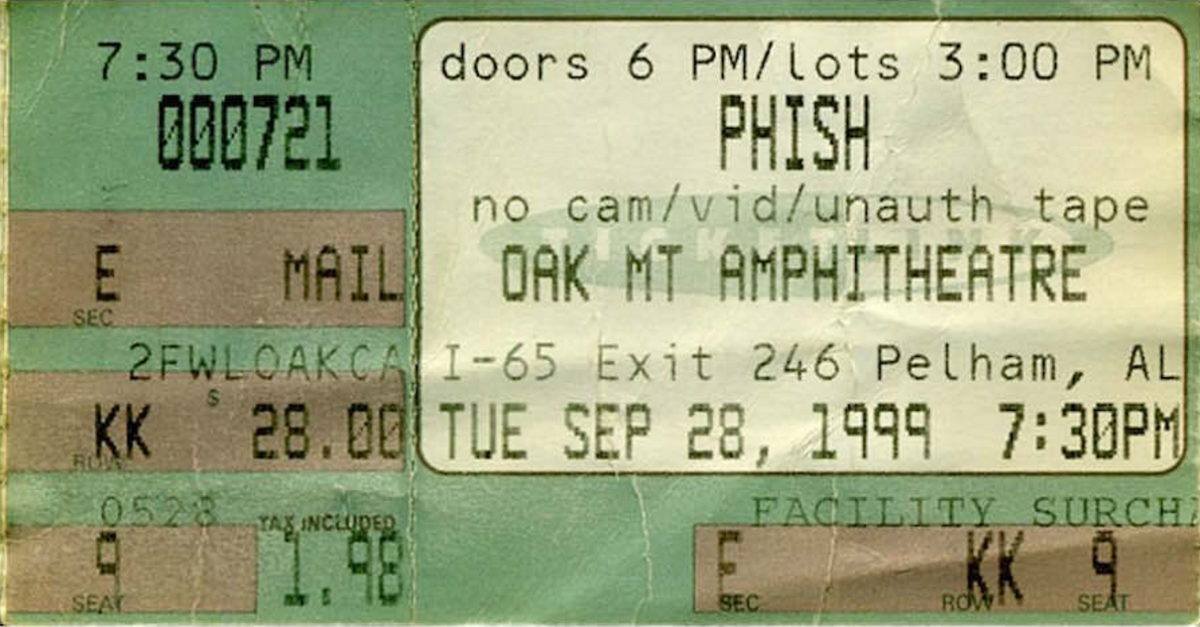 Phish Oak Mountain 1999