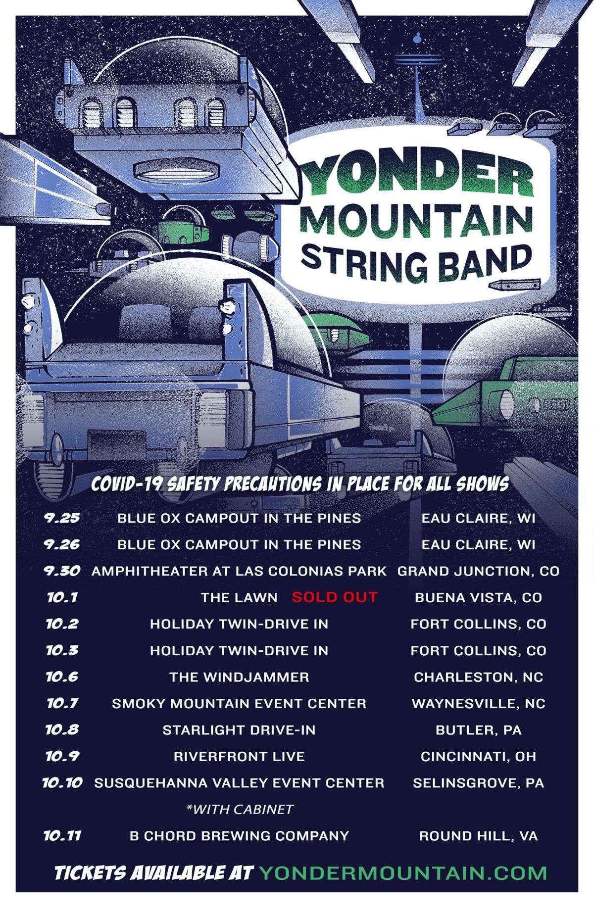 Yonder Mountain String Band Adds More Socially Distanced Concerts To