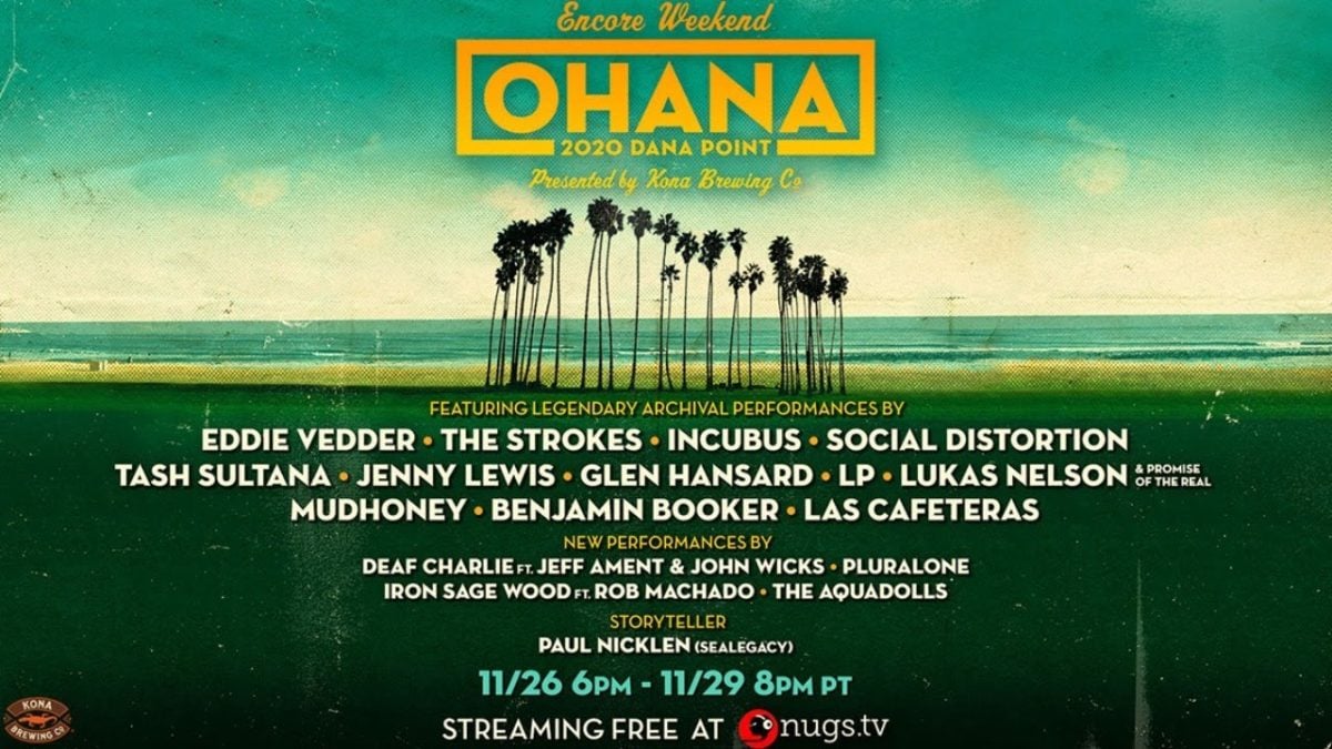 Thanksgiving Livestreams: Eddie Vedder & Ohana Festival, Stevie Wonder & Nurse Heroes Live!, Celtic Thunder & More