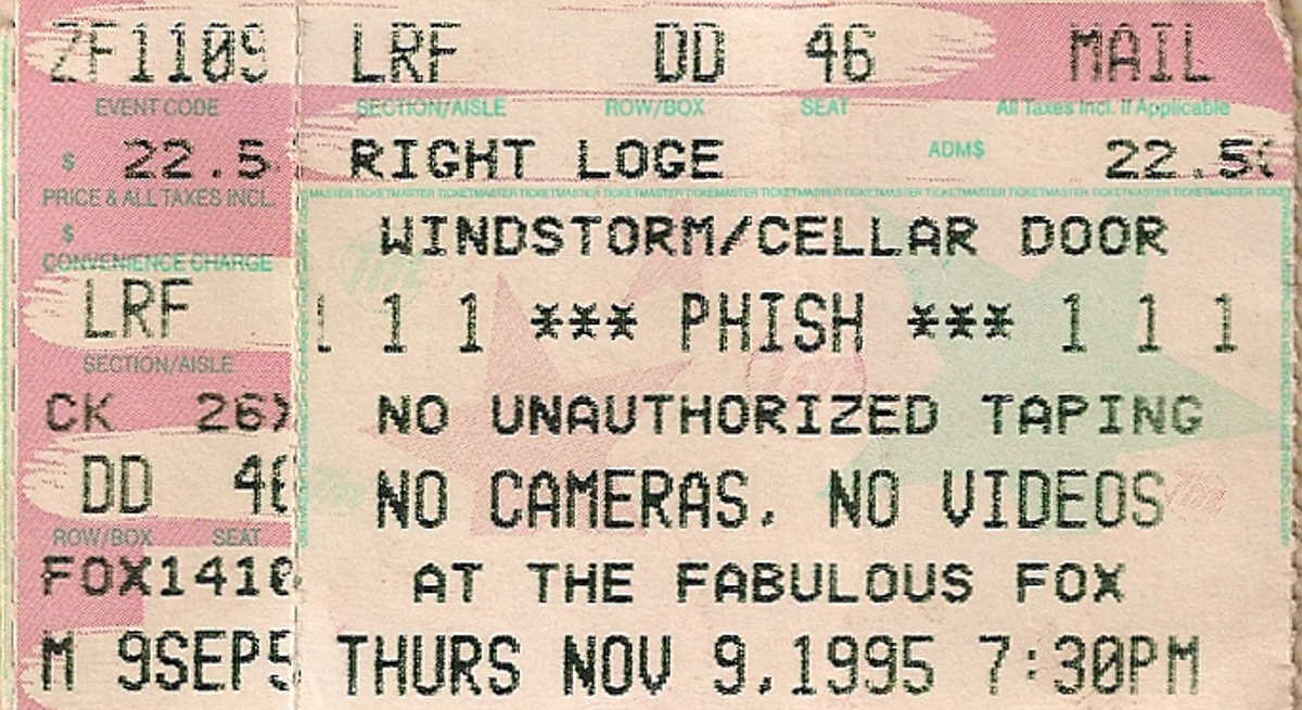 Phish Atlanta Reba Fall Tour 1995