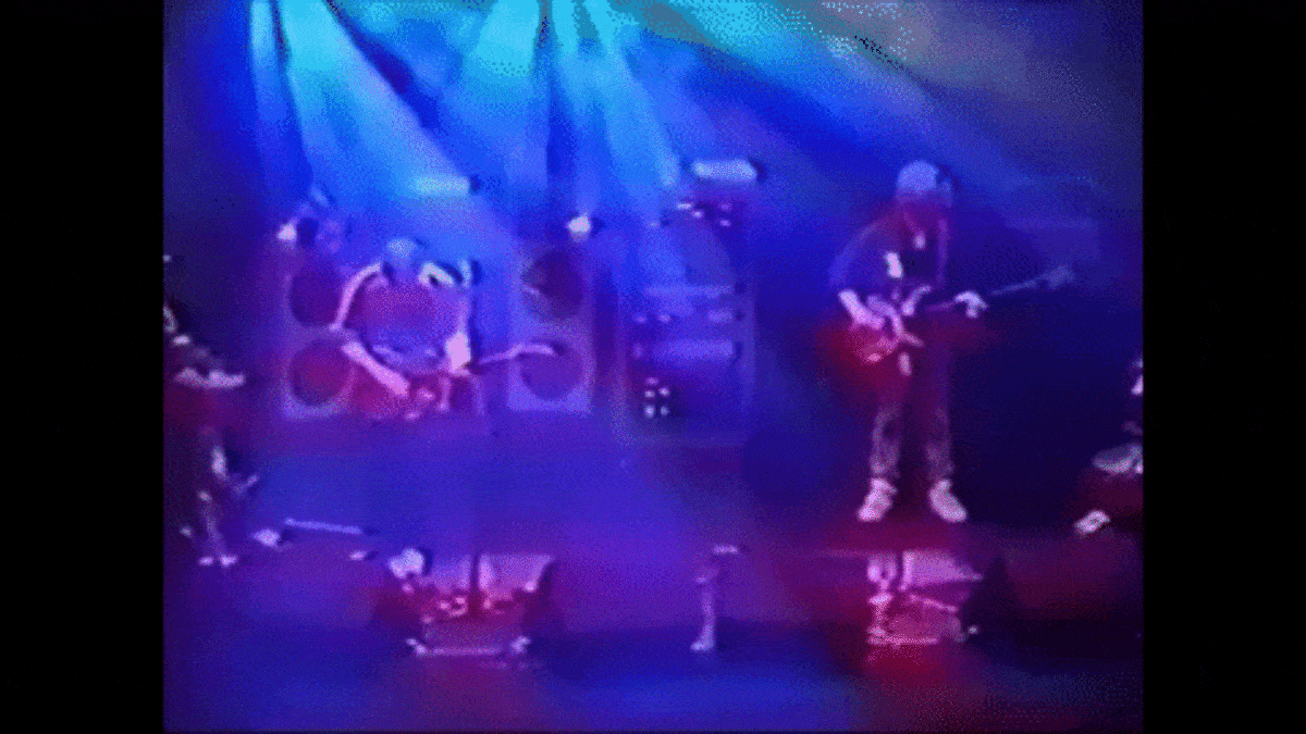 Trey Anastasio Kicks Guitar Rig In Champaign On Phish Fall Tour 1996