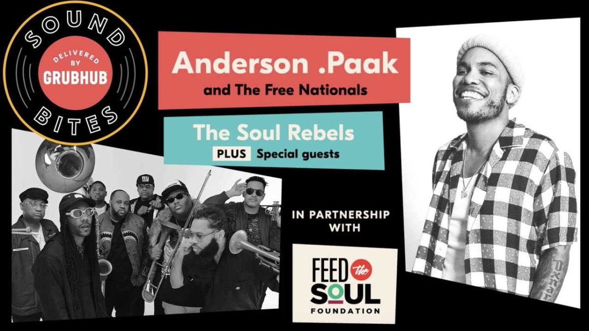 Anderson. Paak & The Soul Rebels Aboard For Grubhub ‘Sound Bites’ Livestream Concert