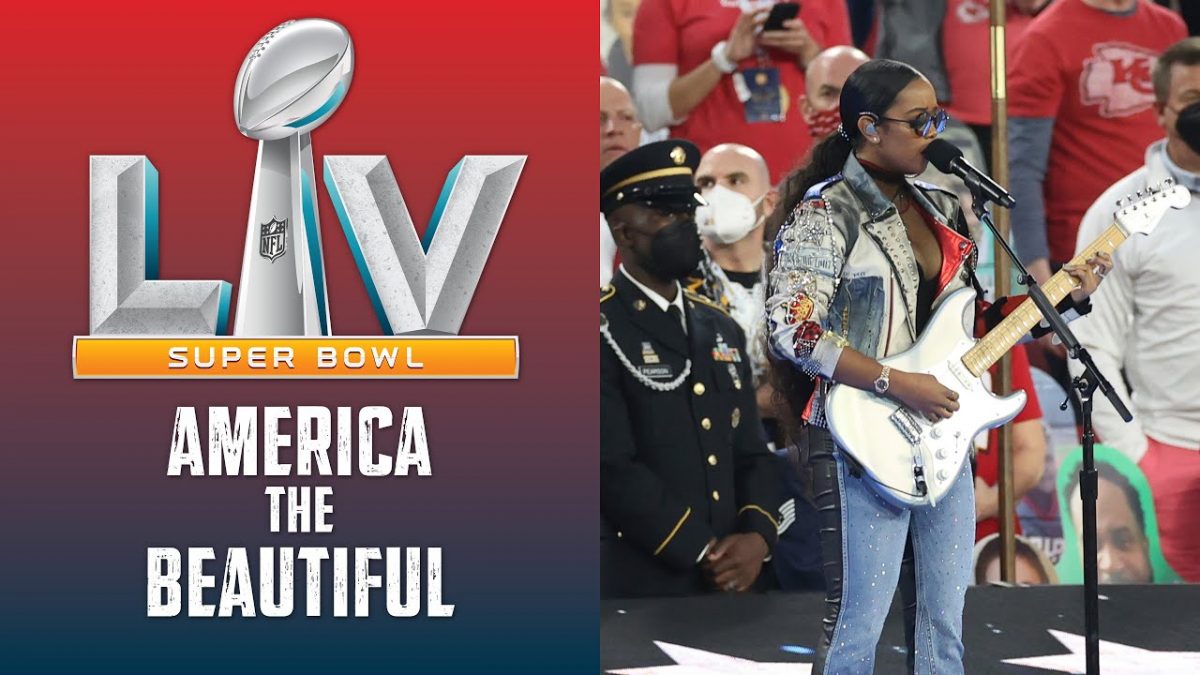 H.E.R. Sings America the Beautiful at Super Bowl LV