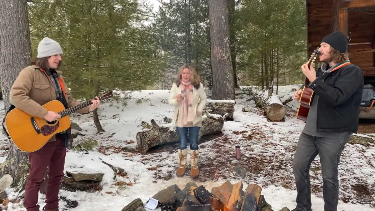 Amy Helm Performs 'Breathing' Around A Campfire At Levon Helm Studios