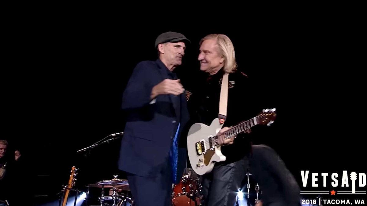 See James Taylor Perform ‘Steamroller Blues’ With Joe Walsh At VetsAid 2018