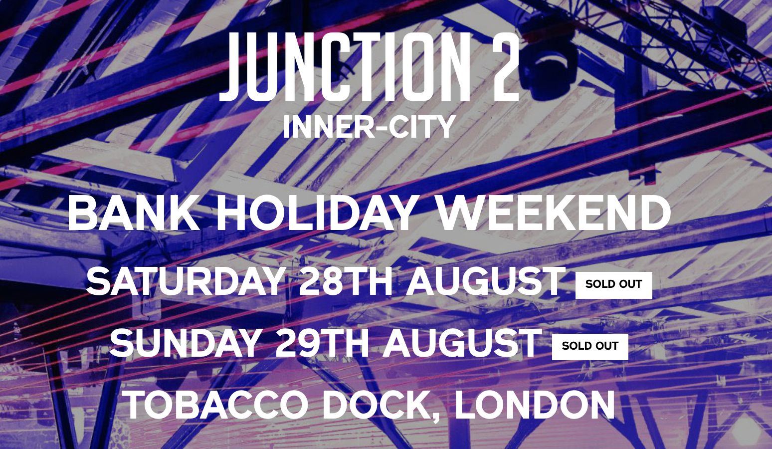 junction 2 tobacco docks Junction 2 Inner-City 2021 Lineup - Aug 28