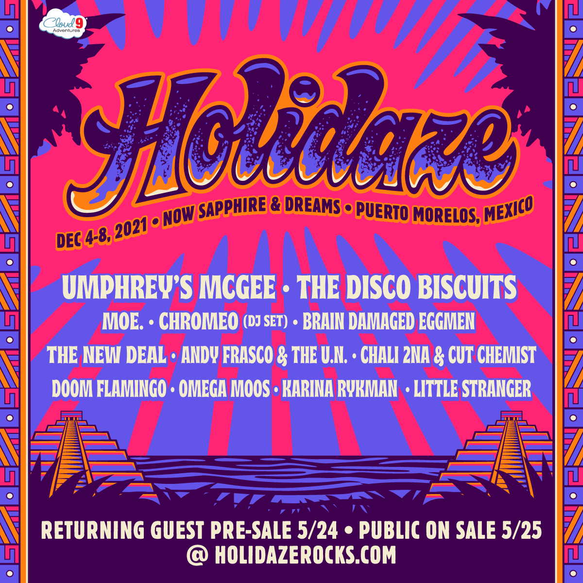 Holidaze Lineup 2021 Disco Biscuits Umphreys McGee moe Admat
