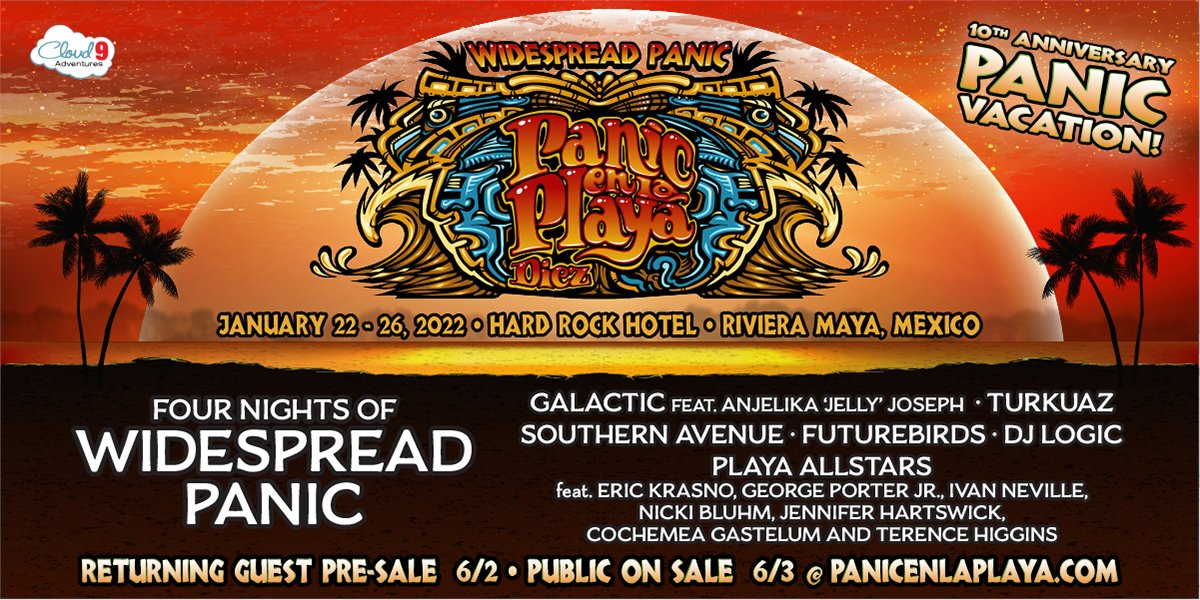 Widespread Panic Announces Panic En La Playa 2022 With Galactic