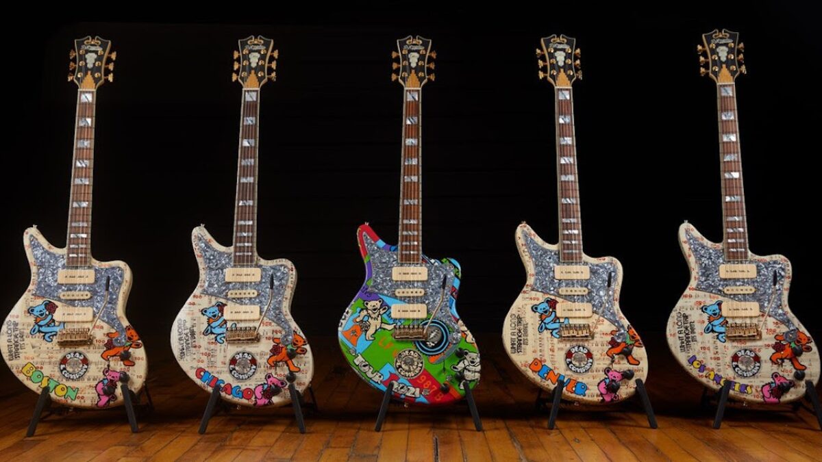 Mister E Designs Custom Dead & Company D’Angelico Guitars To Benefit HeadCount, Reverb & Dead Family Charities