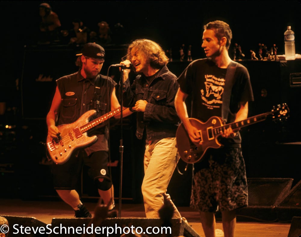 Pearl Jam play the Mecer Arena, Seattle on 12-7-1993.