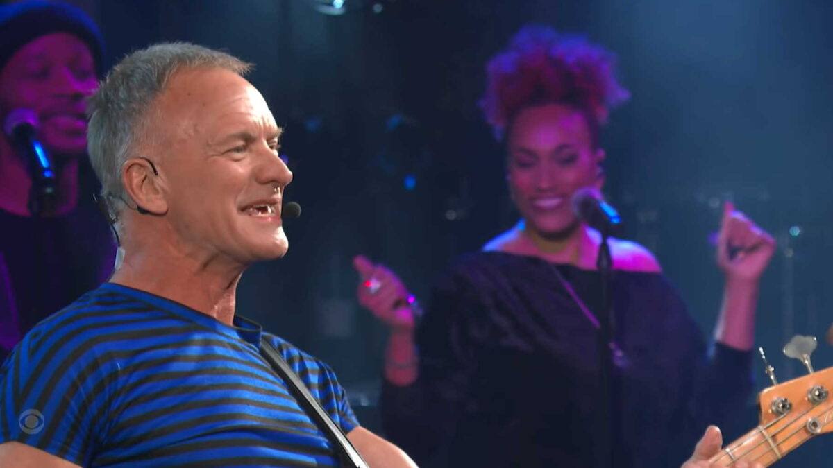 Sting Performs ‘Rushing Water’ On ‘Colbert’