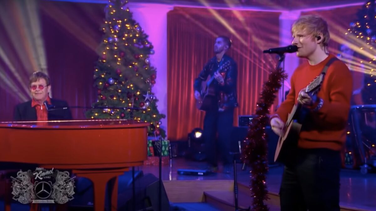Watch Elton John & Ed Sheeran Perform ‘Merry Christmas’ On ‘Kimmel’