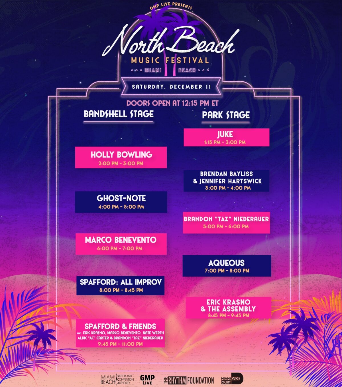 North Beach Music Festival Saturday Schedule
