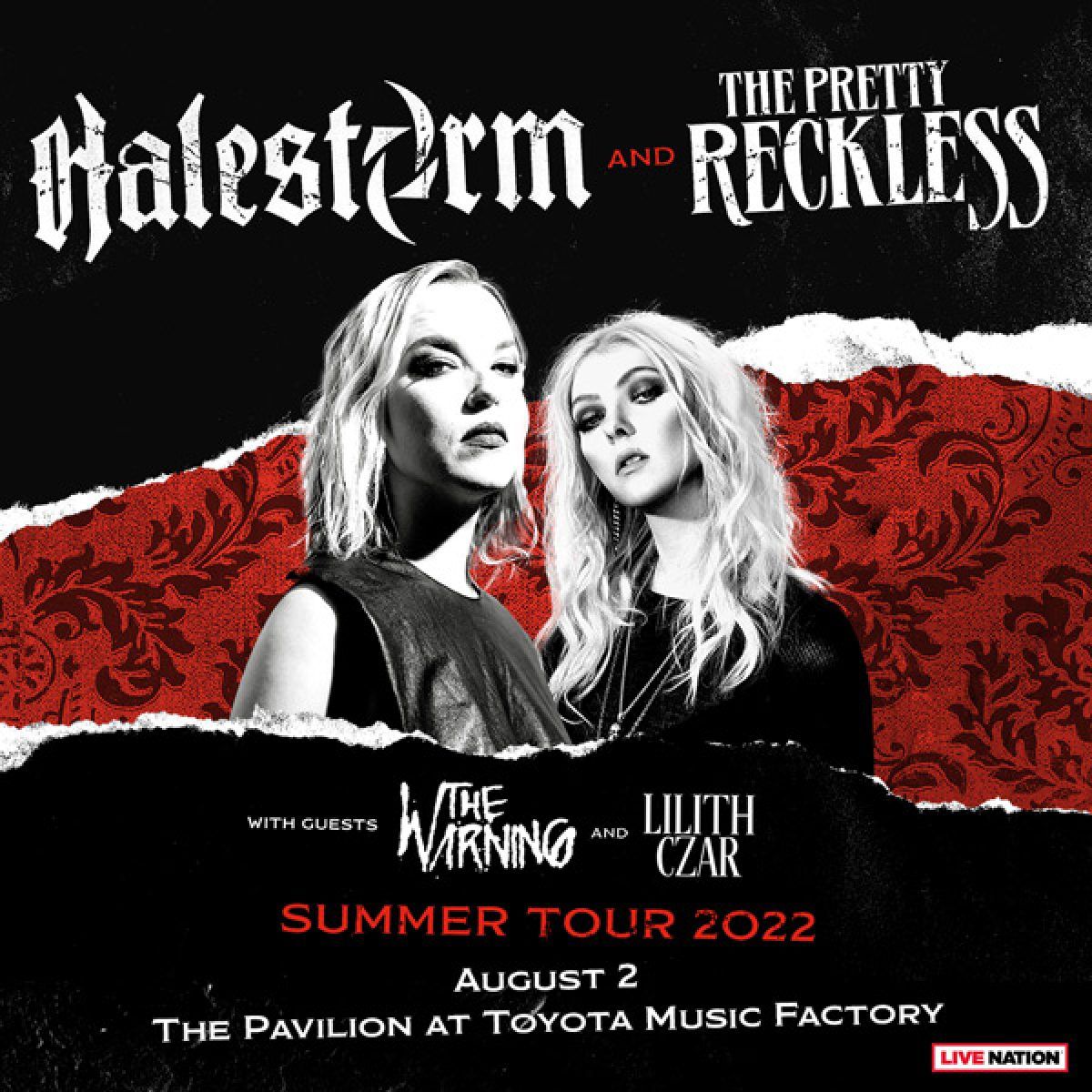 Halestorm Irving Setlist The Pavilion at Toyota Music Factory Aug 2